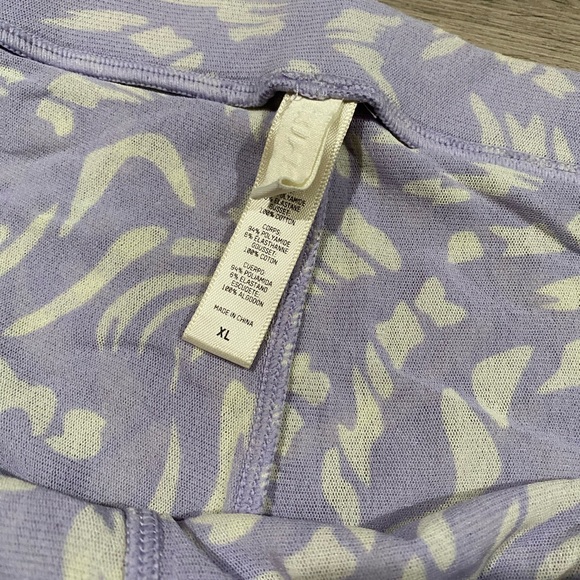 SKIMS Summer Mesh Set 2PC Lilac Swirl Semi-Sheer Brand Printed Pant Set L/XL - Picture 5 of 7